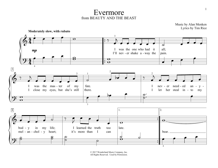 evermore sheet music piano terbaru